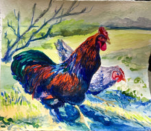 Cargar imagen en el visor de la galería, Rooster in watercolor